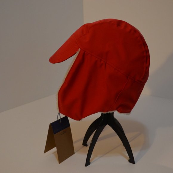 Homemade Musher Hat Red Waterproof Nylon Upper Shell White Fleece Inner Shell OS - Picture 12 of 16